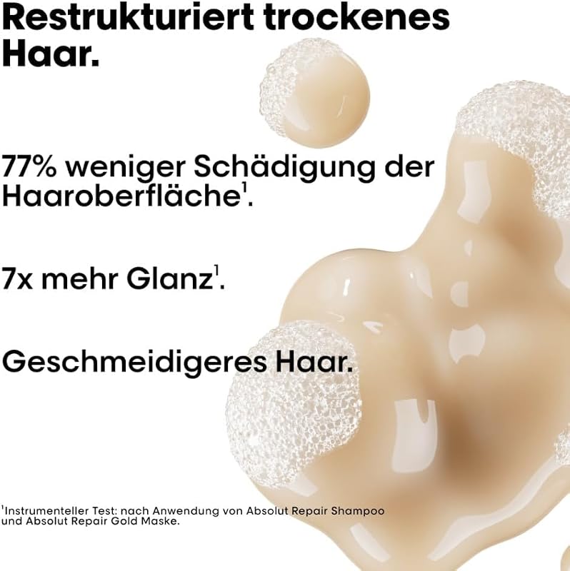L'Oréal Professionnel Reparierendes Haarshampoo für strapaziertes und trockenes Haar, Mit Quinoa, Serie Expert, Absolut Repair Shampoo zum Nachfüllen, Refill, 500ml