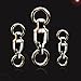 Sougayilang Rolling Barrel Swivel Stainless Steel Ball Bearing Swivels,Connector Solid Rings Fishing (Size0 Length: 0.55