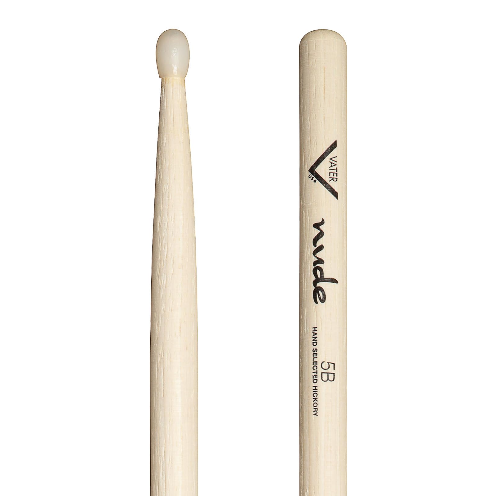 Vater Drumsticks VHN5BN - 5B Nude Series - Oval Nylon Tip