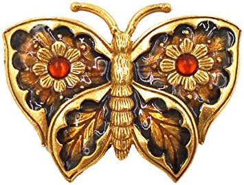 "Butterfly" Hand-Enameled Pin/Brooch by Heritage Museum Jewelry Replicas