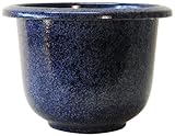Round Glazetone Planter, Azure Blue, 12-Inch