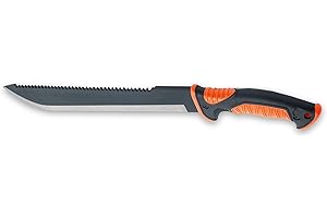 Bear Grylls Survival Machete With Saw - Tactical Machette for Camping, Hunting, Gardening, Chopping, Sawing, Bushcraft - Black