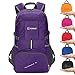 ZOMAKE Lightweight Packable Backpack 35L - Light Foldable Backpacks Water Resistant Collapsible Hiking Backpack - Compact Folding Day Pack for Travel Camping(Purple)