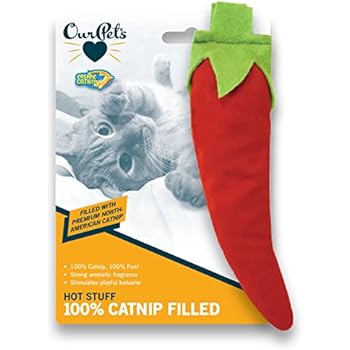 OurPets 100-Percent Catnip Filled Chili Pepper Cat Toy, Hot Stuff