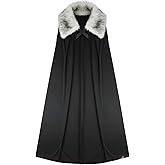 Encore Costumes Viking Lord Halloween Costume - Cloak Cape of Fur Adult Men Womens Vikings Sword Brown Cosplay Game, Grey, Large