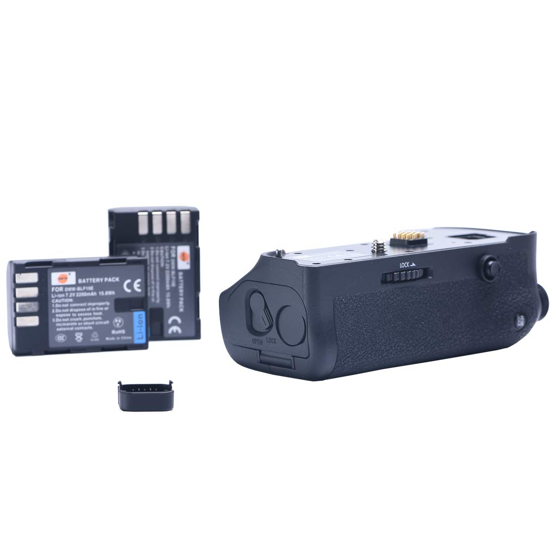 DSTE DMW-BGG9 DMW-BGG9GK Vertical Battery Grip with (2) DMW-BLF19 Batteries Compatible with Panasonic Lumix G9 DC-G9 Camera