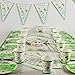 EXIJA Dinosaur Party Supplies Set, 12 9inch Dinner Plates+12 7inch Dessert Plates+12 Napkins, Dinosaur Party Plates and Napkins For Birthday Boys Girls,Serves 12