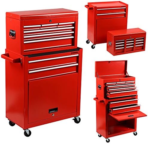 Portable Tool Box Cabinet Roller Steel Chest Storage Drawer Cabinet Sliding Drawers