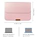 SWEES for MacBook 12 Inch Case Sleeve with Stand Function, 12 Inch Apple New MacBook Ultrabook Wallet Sleeve PU Leather Cover Case Laptop Carrying Bag with Rear Pocket Design, Rose Gold