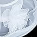 Women's Kentucky Derby Hat,Summer Fascinator Flowers Wide Brim Organza Church British Tea Party Wedding Dress Cap,White