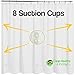 Clean Healthy Living Premium PEVA White Shower Curtain Liner with Magnets & Suction Cups - 70 X 71 in. Long