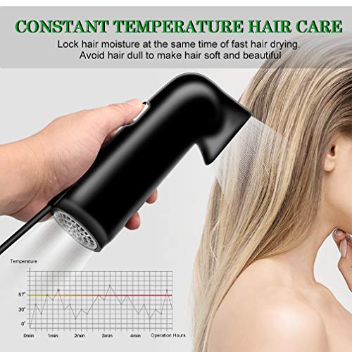 Hair Dryer Ionic Powerful Salon Blow Dryer Ceramic Infrared Ion Hair Blow Dryer Professional Hair Dryers Hair Styling Tools(2019New-Black)