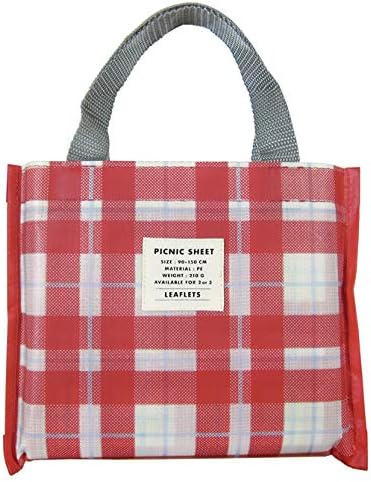 Amazon Co Jp Leaflets ピクニックシート Mサイズ 2 3人用 チェックレッド ホーム キッチン