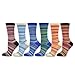 TeeHee Women's Ladies Value 6-Pair Crew Socks (Ministripe)