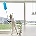 CNDREAM Telescopic dust Collector - Blue Feather Duster with Telescopic Rod, Professional Cleaning Ceiling Fan, Cathedral, Ceiling, Spider Web, TV and Furniture, Microfiber dust Collector