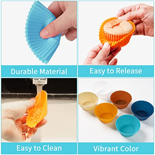 Yunko Silicone Baking Cupcake Cups Reusable Cupcake Liners Nonstick