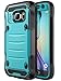 E LV Case for Galaxy S7 Case Armor Protection Defender Case Cover for Samsung Galaxy S7 - [Turquoise/Black]