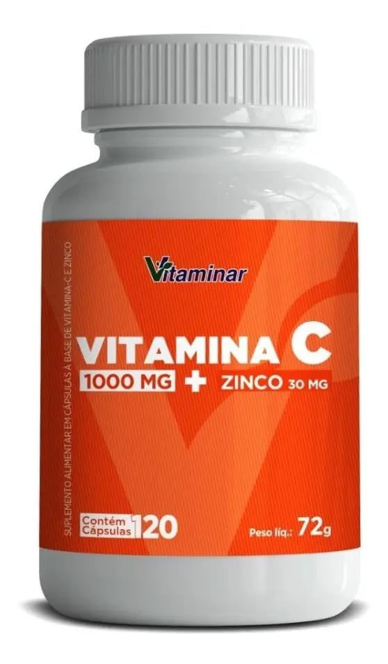 Vitamina C + Zinco 30mg - Vitaminar com 120caps