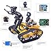 Upgraded WiFi Smart Robot Car Kit for Raspberry Pi, Gold Robot Tank Chassis, 2DOF Hd Camera, 4DOF Robot Arm, Remote Control Vehicle Toy Controlled by Android/iOS App PC (with Raspberry Pi 4B(4GB))thumb 1