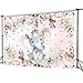 Mocsicka Elephant Baby Shower Backdrop 7x5ft Cute Girl Elephant Pink Floral Photo Booth Backdrops Elephant Birthday for Girl Photography Background