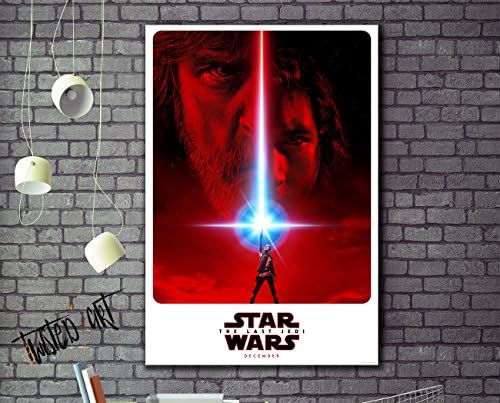Star Wars The Last Jedi Movie Box Framed Canvas Art Print - Movie Print - Wall Hanging