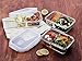 Glass Meal Prep Containers with Lids (3 Pack) - 2 Compartment Food Prep Containers + Vented Snap Locking Lids | Portion Control | Glass Tupperware | Food Storage Containers | Bento Box | Leakproof