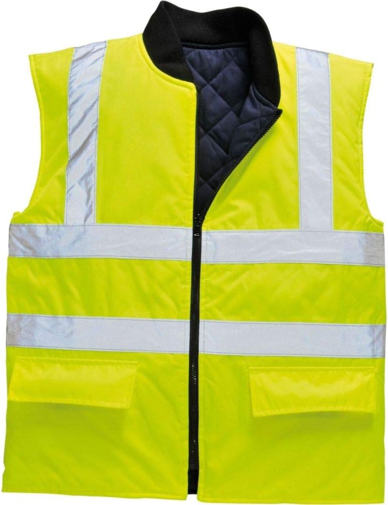 Portwest Hi-Vis Reversible Bodywarmer, Size: XS, Colour: Yellow, S469YERXS, Size X-Small - Image 3