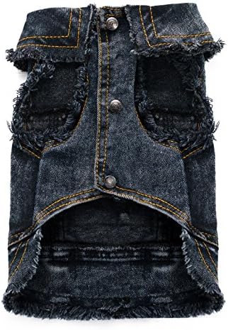 Designer Jean Jacket for Dogs by United Pups (Cool Pups, Medium)