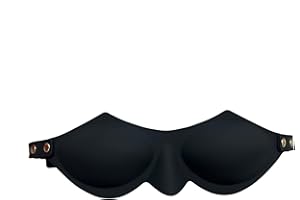 Silicone Blindfold Eye Mask – Black Adjustable Buckle Strap Soft SensoryPlay Mask for Adults