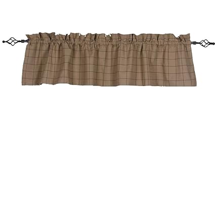 Home Collections by Raghu 72x15.5 Alexander Check Oat-Black Valance