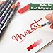 Water Brush Pens - Set of 4 Brush Tips - Great for Watercolor Paints, Water Soluble Pencils, Brush Pen, Markers - Refillable Brush Pens - Aqua Pen, Art Brushes - MozArt Supplies