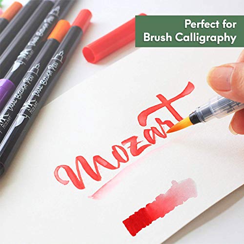 Water Brush Pens Set of 6 Brush Tips Aqua pens Great for Watercolor