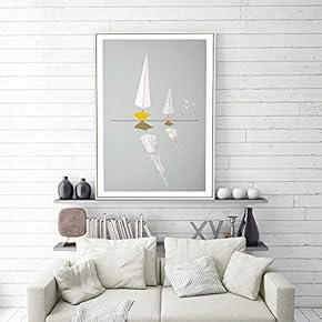 SIGNFORD Framed Canvas Home Artwork Decoration Golden Abstract...