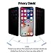 iPhone X Privacy Screen Protector, OSSKY iPhone X 3D Curved Anti - Spy Full Coverage Unbreakable Tempered Glass Screen Cover Shield for Apple iPhone X /10, 5.8 Inch - Black
