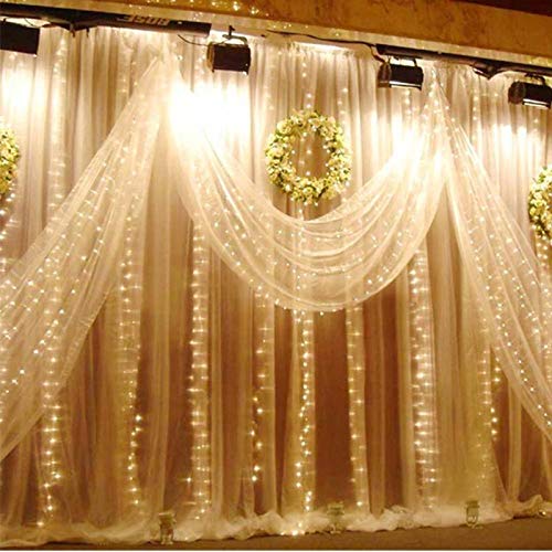 Cadena de Luces，Hisonic 10M LEDS 8 Modos luces Impermeable con Control Remoto Decoración perfecta para casa, Jardín, Boda,Fiestas,Navidad y Otras Fiestas etc. (Blanco Cálido)
