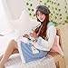 elfishgo Creative Star Moon and Cloud Plush Pillows Stuffed Toys (White, Star)