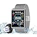 Smart Watch, Fitness Tracker Heart Rate & Blood Pressure & Sleep Monitor Compatible iOS & Android, Waterproof Steel Activity Tracker Color Screen, Calorie/Step Counter Men Women Kids