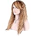 KeeWig Synthetic Curly Wig Long Shag Piano Blend Color Light Brown Platinum and Reddish Blonde ROSE #P2216