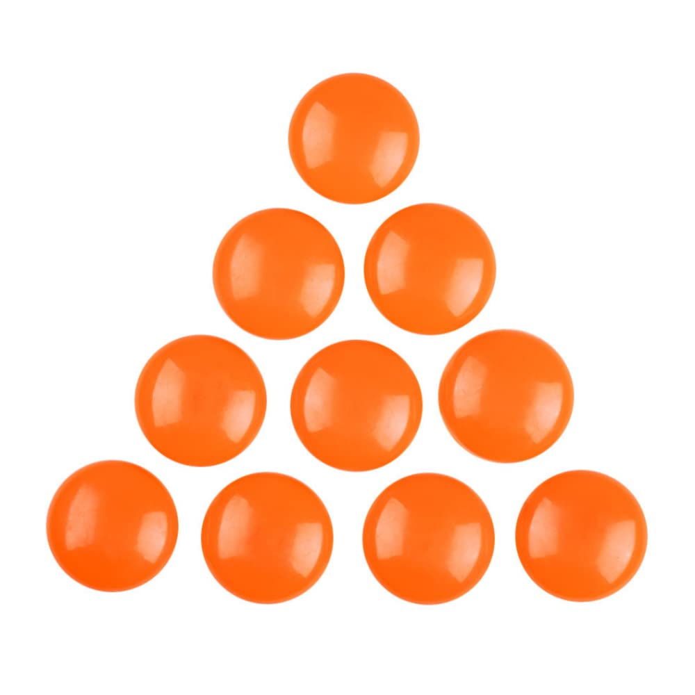 30 mm Office Magnets, Notice Board Planning Magnets, Magnetic Button for Refrigerator, Whiteboard, Maps, Calendars (100, Orange)