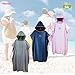 Hiturbo Microfiber Surf Beach Wetsuit Changing Towel Bath Robe Poncho with Hood -One Size Fit All
