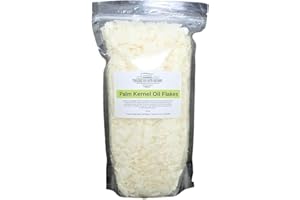 Traverse Bay Bath and Body Palm Kernel Oil Flakes 32- oz. / 2LB Soap making supply's in stand-up barrier pouch all natural.