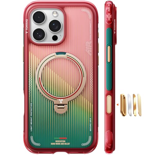 TORRAS Q3 Air x Portuguese Football Federation (FPF) Limitierte Auflage für iPhone 16 Pro Max hülle mit echtem Airbags Doppelter Schutz & 360° Magneti