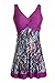 NoNoCat One Piece Shaping body Floral Swimwear Plus Size Bathing suit for Women Purple L(US 12-14)