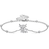 Flpruy Bracelets for Women 925 Sterling Silver Adjustable Link Chain Bracelet Jewelry Gifts for Women/Daughter/Girlfriend