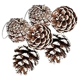 24 PCS Pine Cones for Christmas Tree Snowflake
