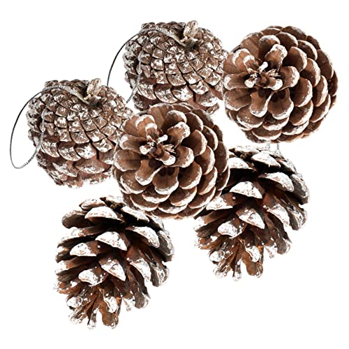 24 PCS Pine Cones for Christmas Tree Snowflake