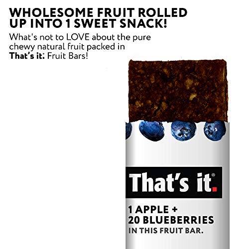 That's it Apple 100% Natural Real Fruit Bar, Best High Fiber Vegan, Gluten Free Healthy Snack, Paleo for Children & Adults, Non GMO Sugar-Free, 1.2 Ounce (Pack of 12) - Thumbnail 7
