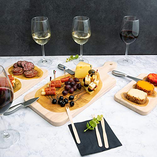 Disposable Cheese Board Paper, Set of 10, Rustic Wood Slice 12 x 8