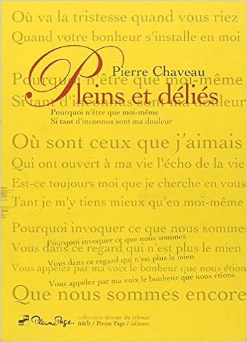 Pleins Et Delies Chaveau Pierre Amazon Com Books