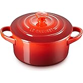 Le Creuset Stoneware Mini Round Cocotte, 8 oz., Cerise